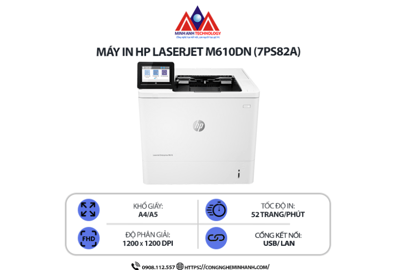 Tổng quan máy in HP LaserJet Enterprise M610DN